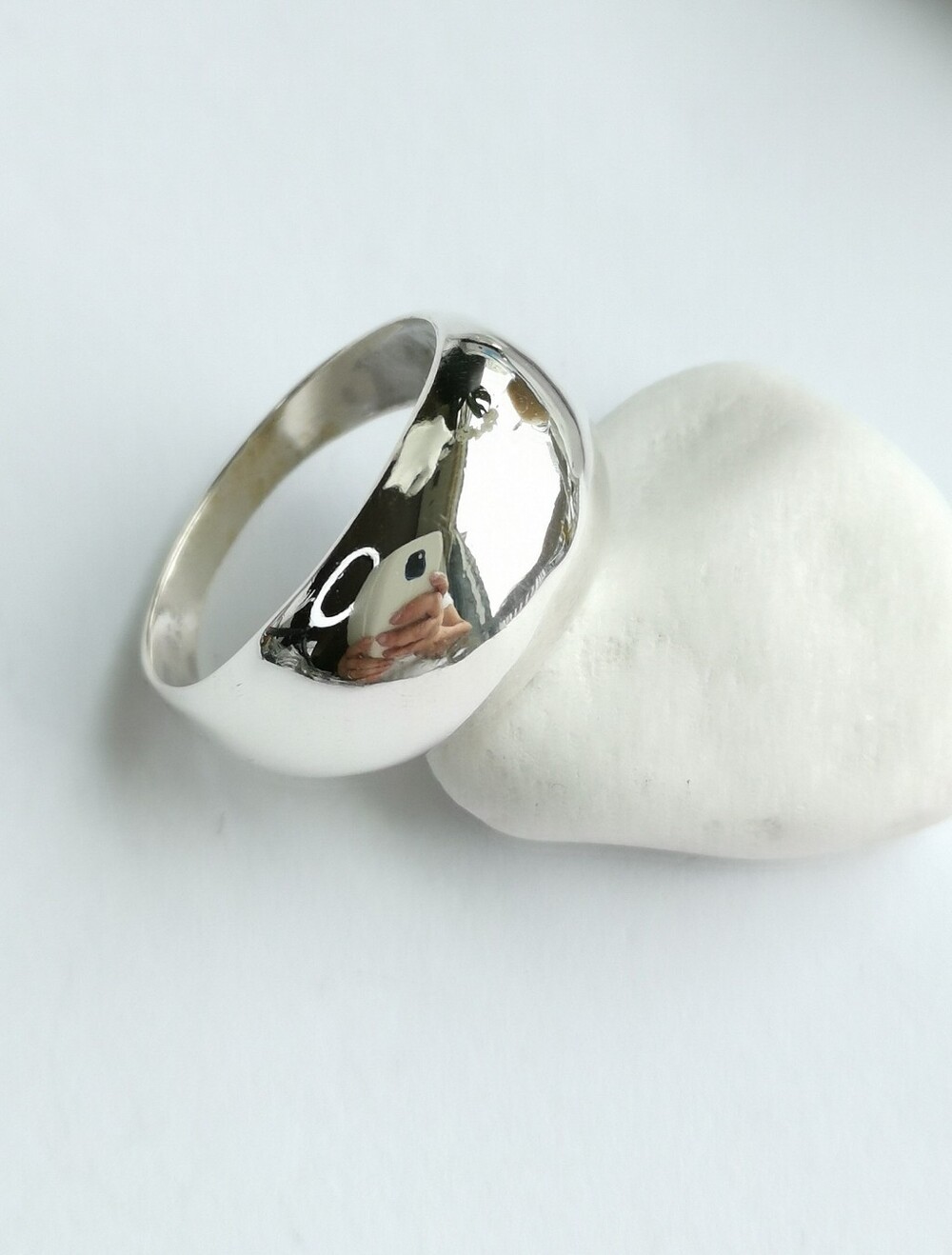 MOD inspired sterling silver dome ring size 9